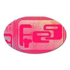 Pink Background Grunge Texture Oval Magnet by Ravend