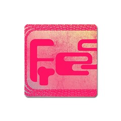 Pink Background Grunge Texture Square Magnet by Ravend