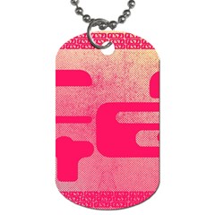 Pink Background Grunge Texture Dog Tag (two Sides) by Ravend