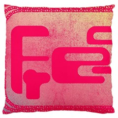 Pink Background Grunge Texture Large Cushion Case (two Sides) by Ravend