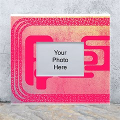 Pink Background Grunge Texture White Wall Photo Frame 5  X 7  by Ravend