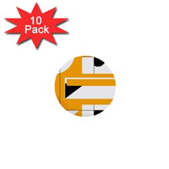 Design Pattern Yellow Background Art 1  Mini Buttons (10 Pack) 