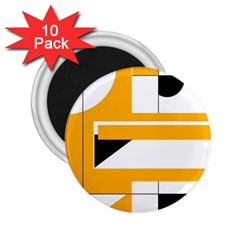 Design Pattern Yellow Background Art 2 25  Magnets (10 Pack) 