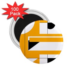 Design Pattern Yellow Background Art 2 25  Magnets (100 Pack) 