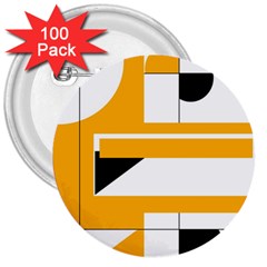 Design Pattern Yellow Background Art 3  Buttons (100 Pack) 