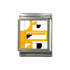 Design Pattern Yellow Background Art Italian Charm (13mm)