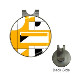 Design Pattern Yellow Background Art Hat Clips With Golf Markers