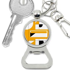 Design Pattern Yellow Background Art Bottle Opener Key Chain by Jancukart