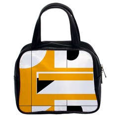 Design Pattern Yellow Background Art Classic Handbag (two Sides)