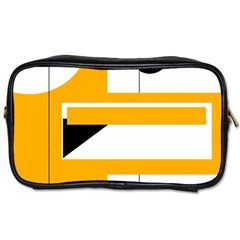 Design Pattern Yellow Background Art Toiletries Bag (two Sides)