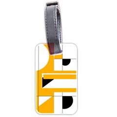 Design Pattern Yellow Background Art Luggage Tag (two Sides)