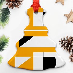 Design Pattern Yellow Background Art Ornament (christmas Tree) 