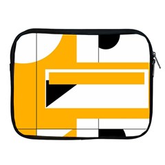 Design Pattern Yellow Background Art Apple Ipad 2/3/4 Zipper Cases