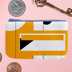 Design Pattern Yellow Background Art Large Coin Purse