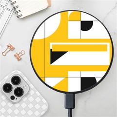 Design Pattern Yellow Background Art Wireless Fast Charger(black)