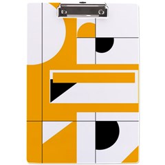 Design Pattern Yellow Background Art A4 Acrylic Clipboard by Jancukart