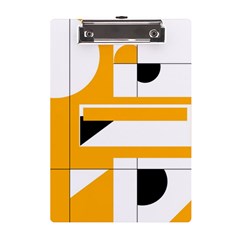 Design Pattern Yellow Background Art A5 Acrylic Clipboard