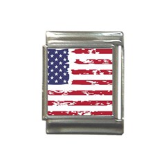 America Unite Stated Red Background Us Flags Italian Charm (13mm) by Jancukart