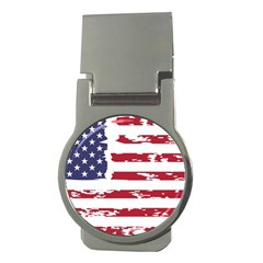 America Unite Stated Red Background Us Flags Money Clips (round) 