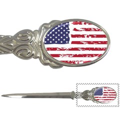 America Unite Stated Red Background Us Flags Letter Opener by Jancukart