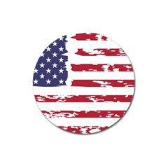 America Unite Stated Red Background Us Flags Magnet 3  (round) by Jancukart