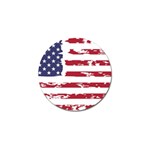 America Unite Stated Red Background Us Flags Golf Ball Marker Front