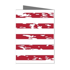 America Unite Stated Red Background Us Flags Mini Greeting Cards (pkg Of 8)