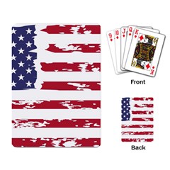 America Unite Stated Red Background Us Flags Playing Cards Single Design (rectangle)