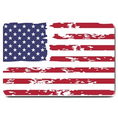 America Unite Stated Red Background Us Flags Large Doormat by Jancukart