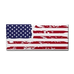 America Unite Stated Red Background Us Flags Hand Towel by Jancukart