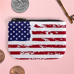 America Unite Stated Red Background Us Flags Mini Coin Purse by Jancukart