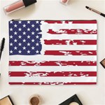 America Unite Stated Red Background Us Flags Cosmetic Bag (XL) Front