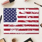 America Unite Stated Red Background Us Flags Cosmetic Bag (XL) Back