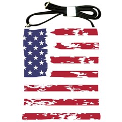 America Unite Stated Red Background Us Flags Shoulder Sling Bag