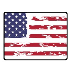 America Unite Stated Red Background Us Flags One Side Fleece Blanket (small) by Jancukart