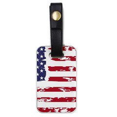 America Unite Stated Red Background Us Flags Luggage Tag (one Side) by Jancukart