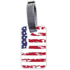 America Unite Stated Red Background Us Flags Luggage Tag (two Sides)