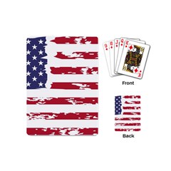 America Unite Stated Red Background Us Flags Playing Cards Single Design (mini)