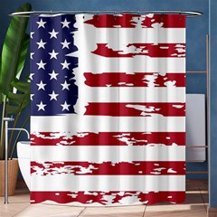 America Unite Stated Red Background Us Flags Shower Curtain 60  X 72  (medium)  by Jancukart