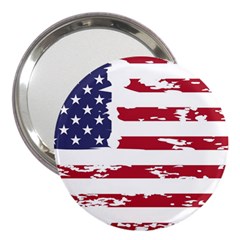 America Unite Stated Red Background Us Flags 3  Handbag Mirrors by Jancukart