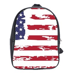 America Unite Stated Red Background Us Flags School Bag (xl)