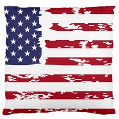 America Unite Stated Red Background Us Flags Standard Premium Plush Fleece Cushion Case (one Side) by Jancukart