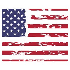 America Unite Stated Red Background Us Flags Premium Plush Fleece Blanket (medium) by Jancukart