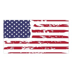 America Unite Stated Red Background Us Flags Satin Shawl 45  X 80 