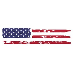 America Unite Stated Red Background Us Flags Oblong Satin Scarf (16  X 60 )