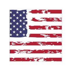 America Unite Stated Red Background Us Flags Square Satin Scarf (30  X 30 )