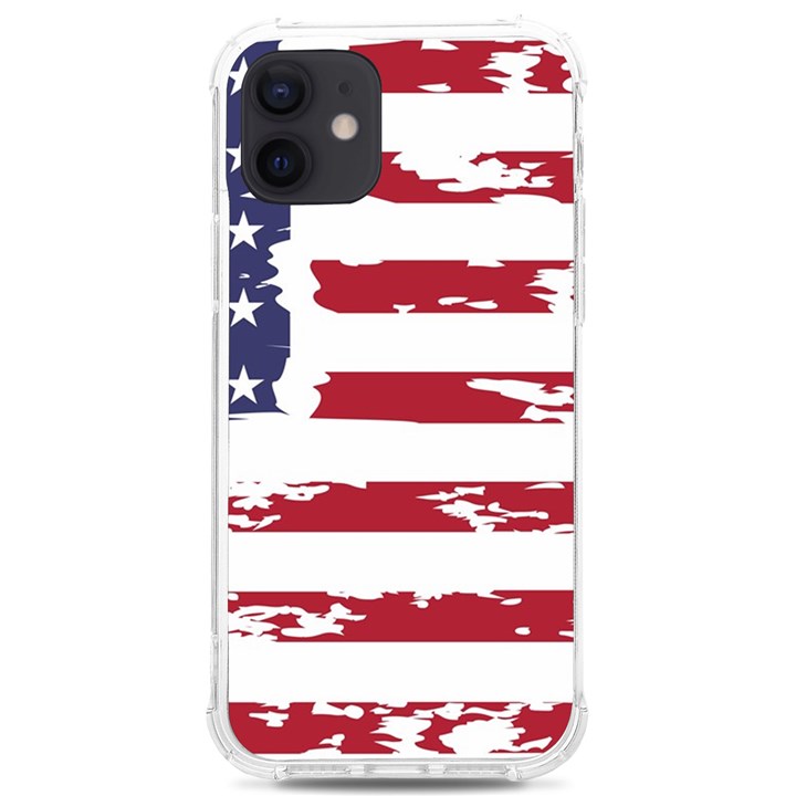 America Unite Stated Red Background Us Flags iPhone 12/12 Pro TPU UV Print Case