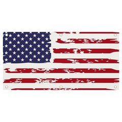 America Unite Stated Red Background Us Flags Banner And Sign 4  X 2 