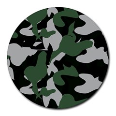 Camouflage Camo Army Soldier Pattern Military Round Mousepad by Jancukart