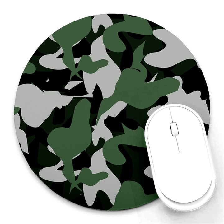 Camouflage Camo Army Soldier Pattern Military Round Mousepad